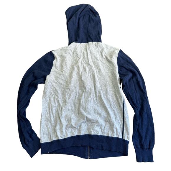 Michael Kors Men’s Nazy Blue/Gray Colorblock Zip-Up Hooded Super Soft Sweater - Picture 6 of 6